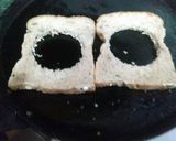 A picture of step 2 of Multi grain bread with egg hole.