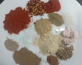 A picture of step 1 of Peri peri masala.