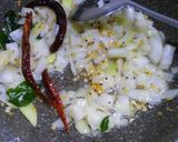 A picture of step 6 of Beans poriyal.
