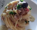 Foto del passaggio 3 della ricetta 410 * Spaghetti con tonno e gocce di ceci