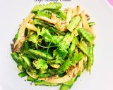 Hình bước làm 3 của món Đậu Rồng Xào Nấm Bào Ngư Chay