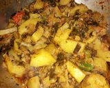 A picture of step 5 of Hari piyaz allu.
