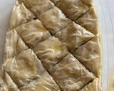 A picture of step 2 of Baklava with Pistachios.