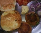 A picture of step 1 of Veg burger.