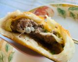 A picture of step 6 of Beef Pancakes.