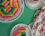 Foto langkah ke 11 dari resep Kue Lapis Pepe Rainbow.