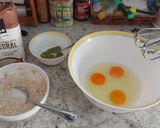 Foto del paso 1 de la receta Bizcocho integral con copos de avena y té matcha