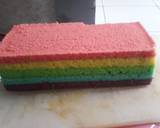 Cara Membuat Rainbow cake roll kukus 4