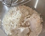 A picture of step 1 of Artisan style white bread.