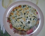 A picture of step 8 of Spinach Alfredo pizza (homemade base).