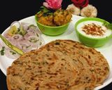 A picture of step 14 of Laccha Paratha with Aloo Sabzi.