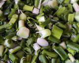 चटपटी हरी प्याज़ की सब्जी (Chatpati hari pyaz ki sabzi recipe in hindi) रेसिपी चरण 1 फोटो