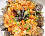 Hình bước làm 3 của món Cà non chiên bột sauce tôm khô
