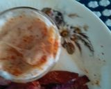 A picture of step 5 of Purple Sweet potato french fries with spicy dip.