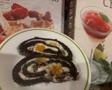 A picture of step 5 of Chocolate Fruit Roll Cake.