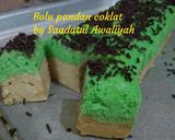 Foto langkah ke 9 dari resep 7. Bolu Pandan Coklat Kukus.
