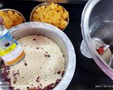 A picture of step 2 of Rose flavour Tilgul Modak.