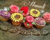 صورة لخطوة 8 من وصفة كب كيك على شكل أزهار🌷🌹🌷