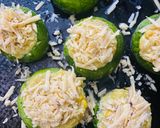 Foto del paso 9 de la receta: ZAPALLITOS RELLENOS VEGETARIANOS 🧅🌽 #800❤️👏 🥒🥚🧀