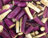 A picture of step 1 of Drumsticks Brinjal curry.