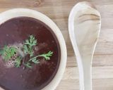 A picture of step 3 of Beetroot Palak soup.