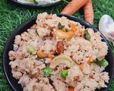 A picture of step 5 of Rava Upma.
