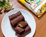 Foto langkah ke 5 dari resep Dadar Gulung Coklat Fla Vanila.