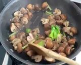 A picture of step 1 of Stir Fried Portabellini Mushrooms with Mastard.