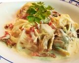 Foto del paso 7 de la receta Espaguetis con bacon y alcachofas