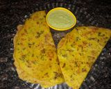 मुगडाळ चिला (moong dal chilla recipe in marathi) रेसिपी स्टेप 6 फोटो 
