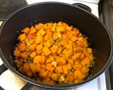 A picture of step 1 of Butternut Squash, Kale and Chickpea Soup.