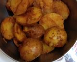 A picture of step 2 of M's chilli Baby Potatoes.