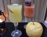 A picture of step 1 of Orange drink and Fruits smoothie.
