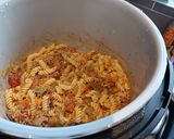 A picture of step 8 of Ninja Foodi pasta with meat Bolognese sauce.