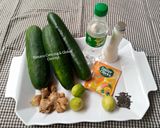 A picture of step 1 of Cucumber ginger drink.
