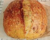 Foto langkah ke 22 dari resep Kunyit Wijen Jinten Hitam Chili Flakes Cheese Sourdough Bread (Open Bake Method).