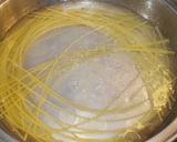 A picture of step 4 of Spaghetti Alfredo with Rosemary Butter Shrimp.