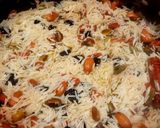 A picture of step 3 of Zarda Pulav / Meetha Chawal.