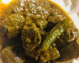 A picture of step 7 of Green beef kaleji.