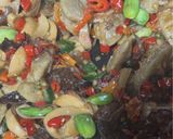 Foto langkah ke 7 dari resep Oseng Bakso Jamur Pete Pedas.