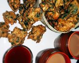 A picture of step 5 of Malabar spinach fritters.