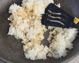 A picture of step 3 of Japanese Salmon Fried Rice.
