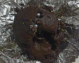 A picture of step 6 of Chocolava cake.