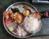A picture of step 1 of Bhel Puri.