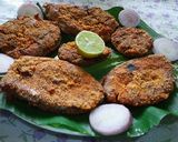A picture of step 11 of Surmai and bangda fried fish.
