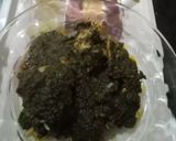 A picture of step 4 of Palak chicken.