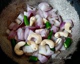 A picture of step 2 of Noodle masala rice.