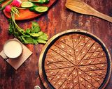 A picture of step 13 of Kibbeh bil Sanieh (Baked Kibbeh).