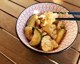 Foto del paso 4 de la receta Wok de puerro, coliflor, calabacín y pollo