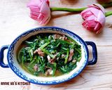 Hình bước làm 2 của món Cải bó xôi xào thịt bò